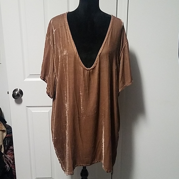 Crushed Velvet Tshirt Dress 